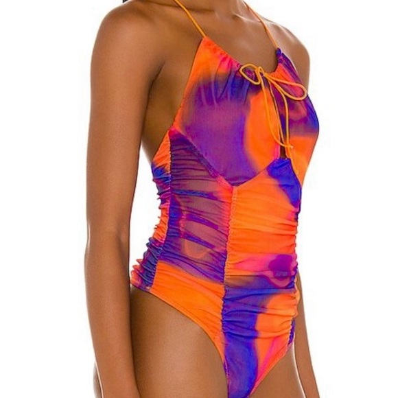 h:ours Never Worn Orange and Purple Women’s Bodysuit - Picture 1 of 6